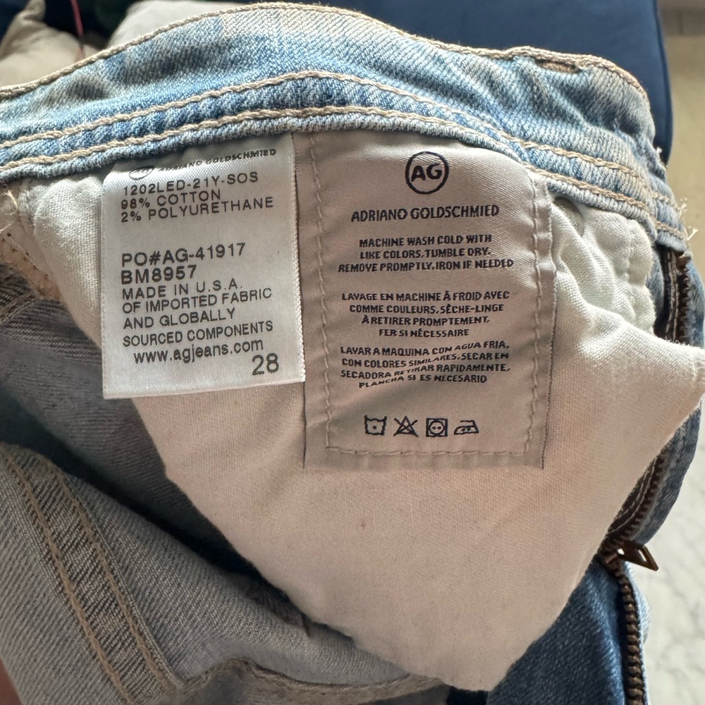 AG Men’s 28x34 The Stockton Skinny Fit Jeans Faded Light Wash NWT - Picture 5 of 9